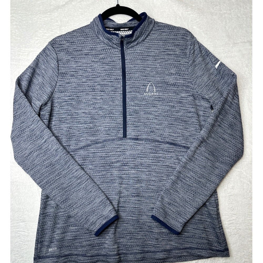 Nike Golf Aulani Disney Pullover Womens XL Blue Dri-FIT 1/2 Zip Heathered 0888
